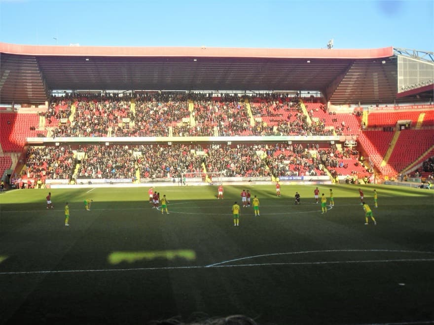 Charlton Athletic kick off against Norwich City in the FA Cup third round at The Valley on 9 January 2022.