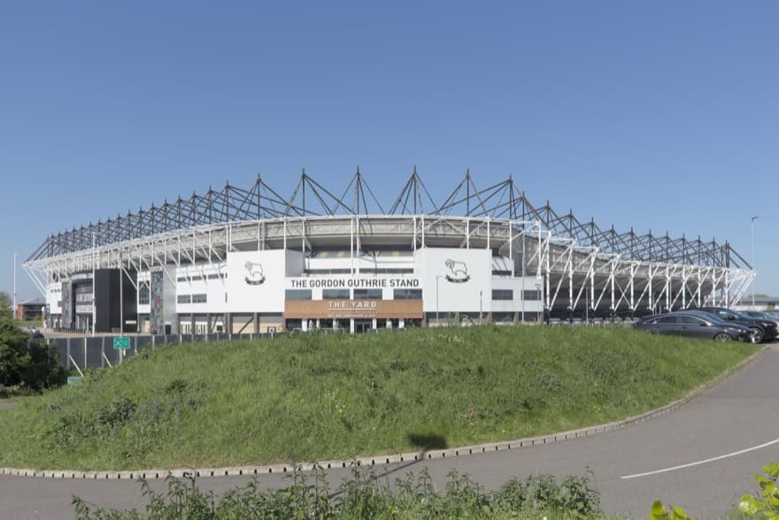 The Pride Park Stadium at Derby.