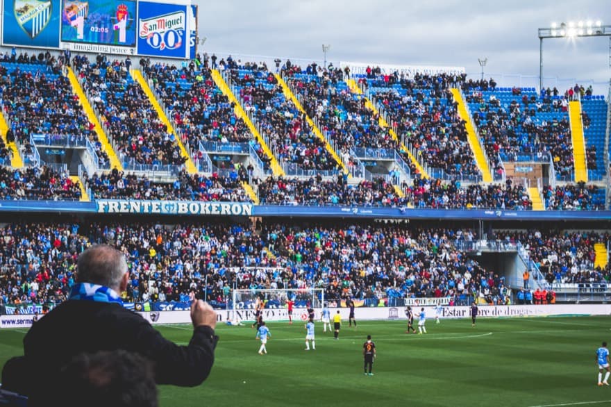 Estadio La Rosaleda, Málaga, España.