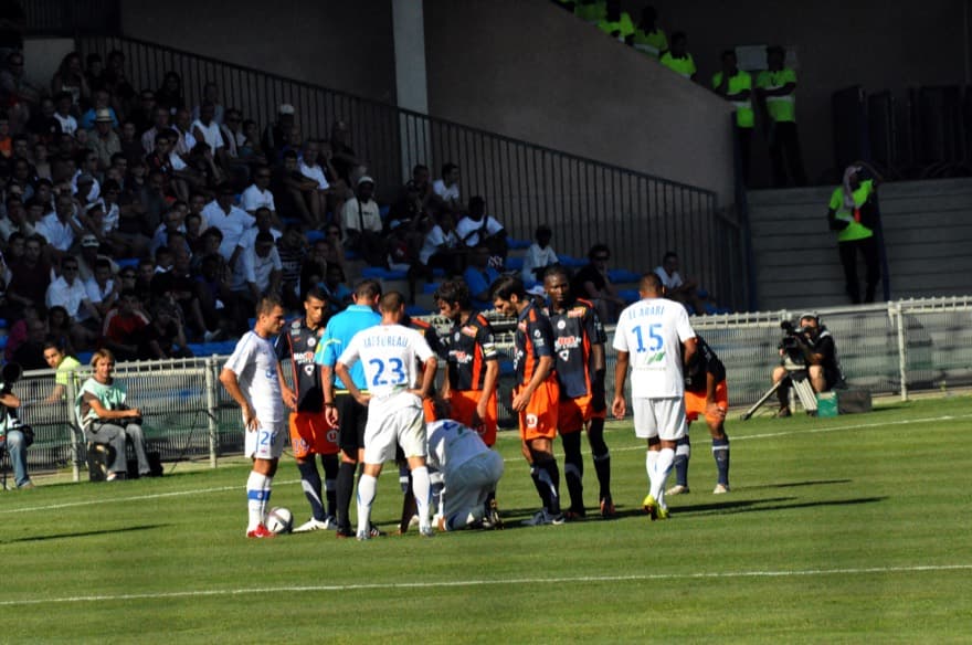 Match entre Montpellier HSC et le SM Caen le 22 août 2010 pour le compte de la 3e journée de championnat de Ligue 1 2010-2011