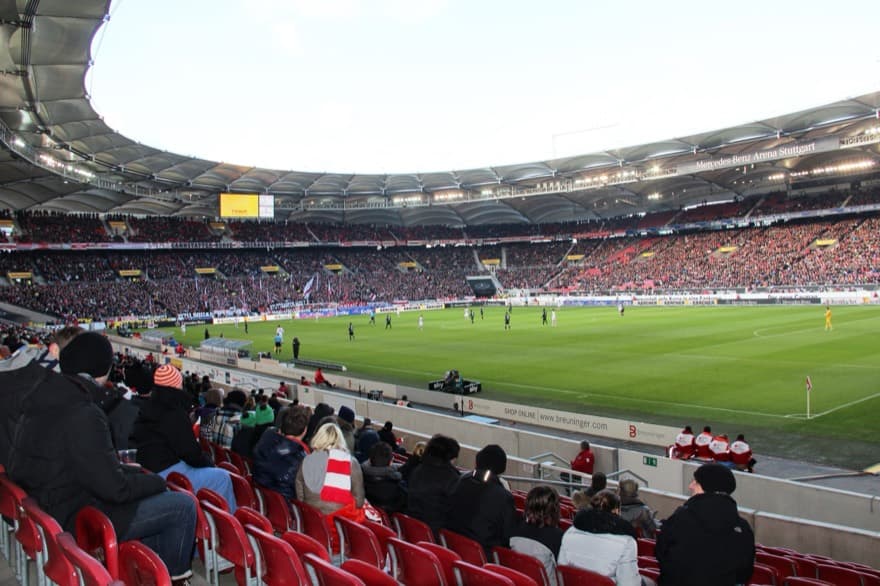 Mercedes-Benz Arena during Bundesliga match of VfB Stuttgart against Werder Bremen on 9 February 2013