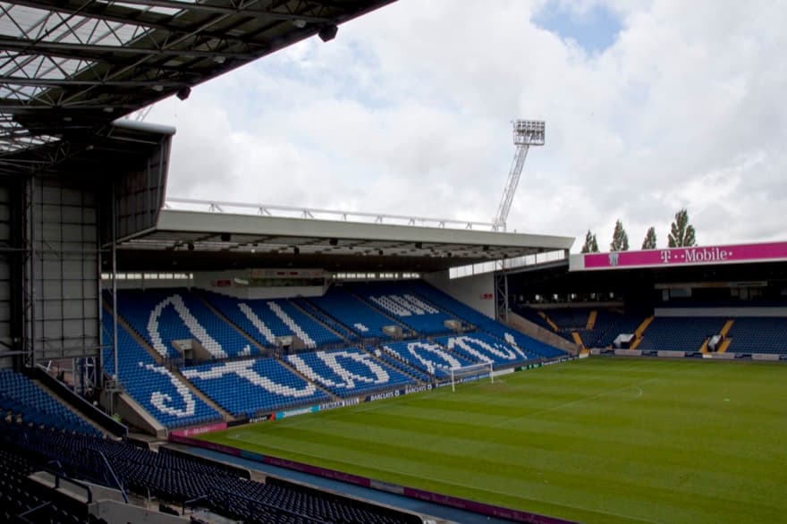 Stands at the Hawthorns with the "Albion" script
