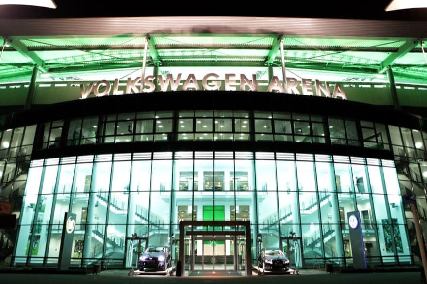 Fassade der Volkswagen Arena