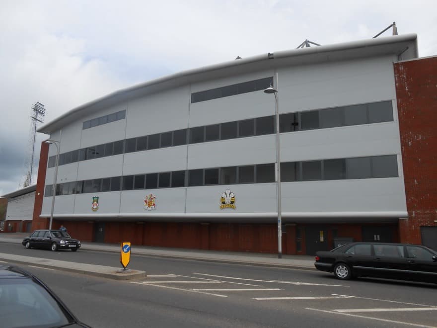 Photo taken at the Racecourse Ground, Wrexham, Wales.