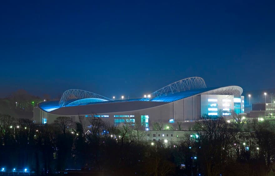 Part of a Set / Slideshow.
A view of the Falmer Stadium (also known as the American Express Community Stadium or "The Amex") near Brighton, East Sussex, UK. The
