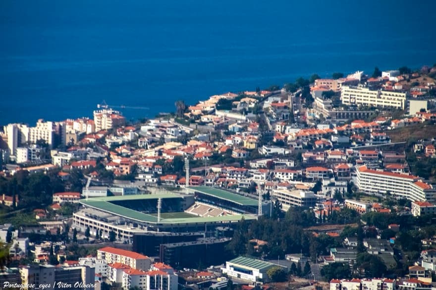 Vista do Estádio dos Barreiros, no Funchal, Madeira